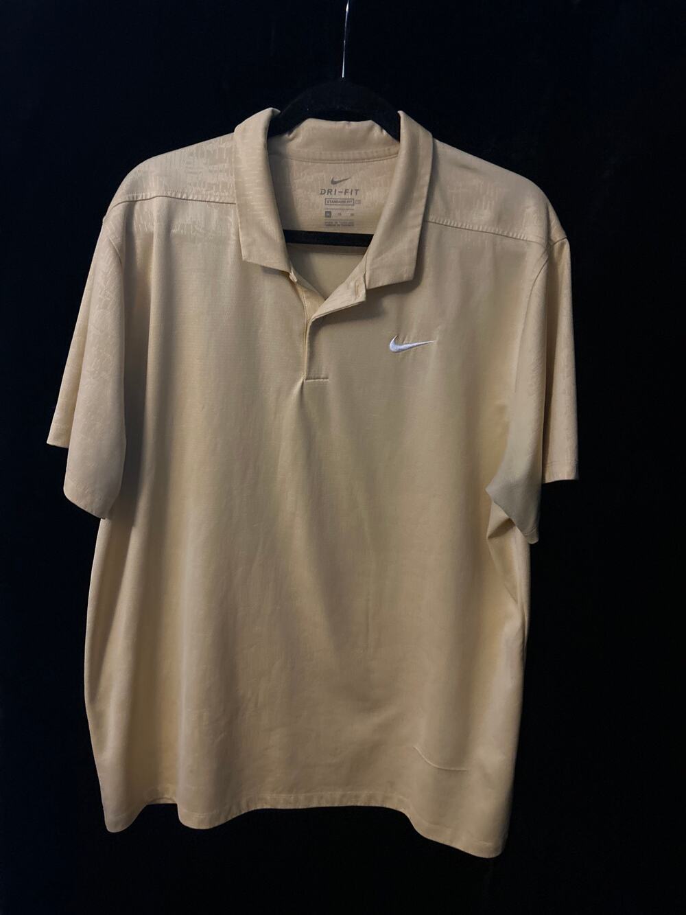 Nike Golf Dri-FIT Polo XL Beige Cream Performance Golf Shirt Men's